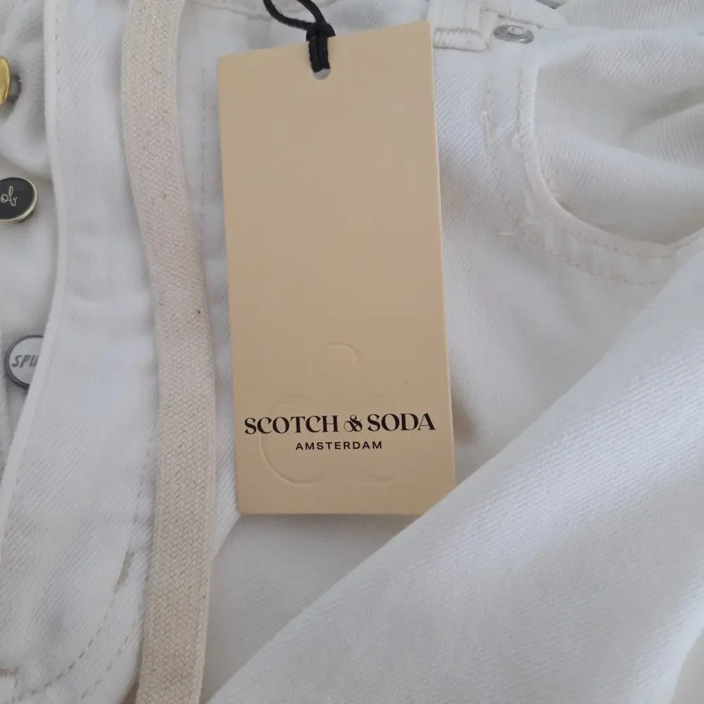 Men's NWT Wide Leg,  Button Fly,  Scotch and Soda White Jeans, XL